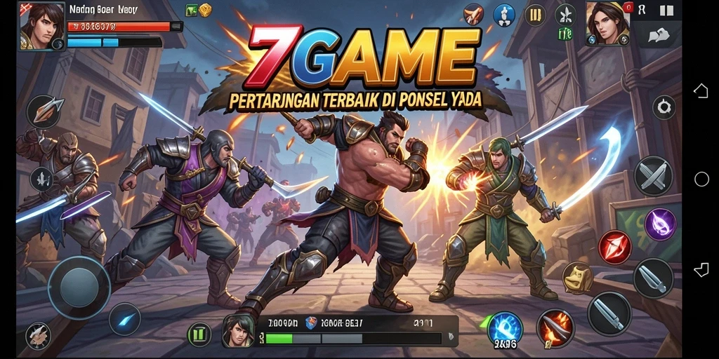 Tampilan seru dari pertarungan dalam game 7GAME.