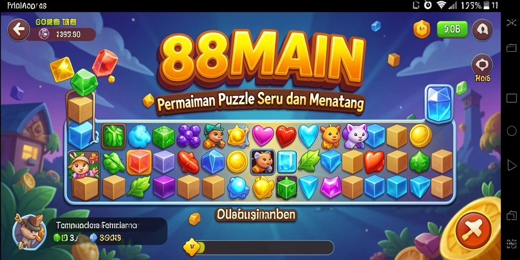 Tampilan gameplay seru dalam game Puzzle 88MAIN.