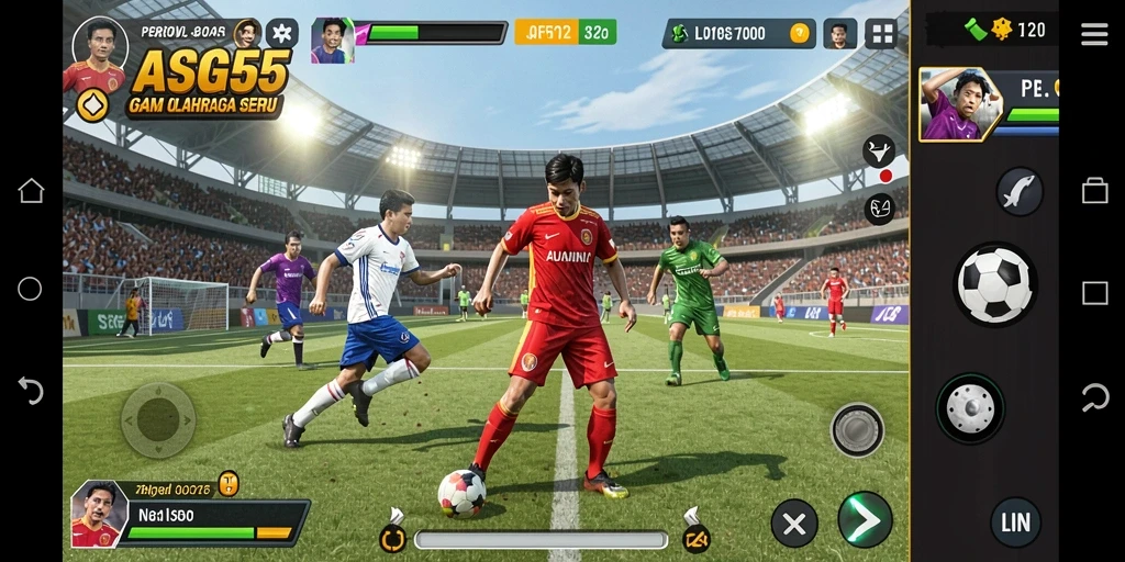 Tampilan gameplay seru ASG55 dengan berbagai cabang olahraga.