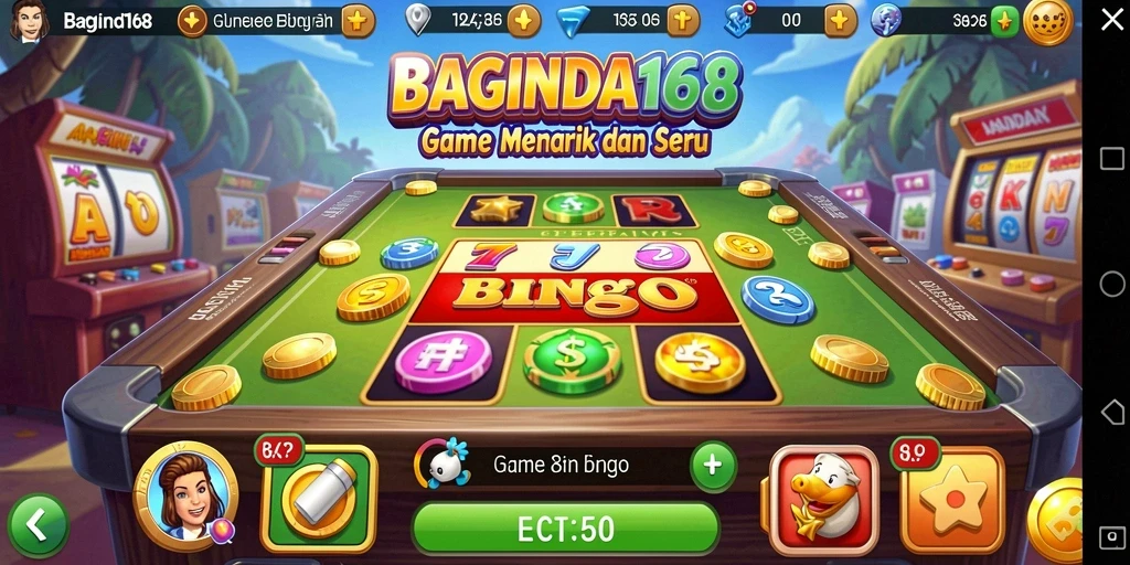Tampilan gameplay seru dari BAGINDA168 saat bermain Bingo.