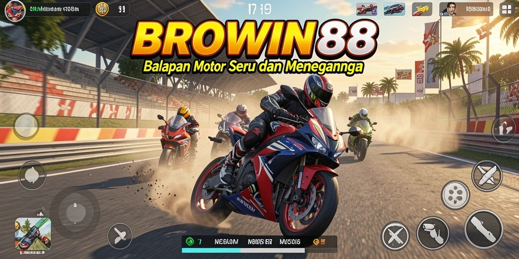 Tampilan mendebarkan dari BROWIN88 saat balapan di trek.