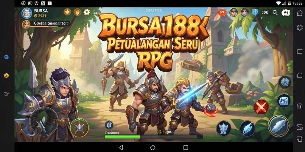 Tampilan gameplay seru dan karakter menarik dalam BURSA188.