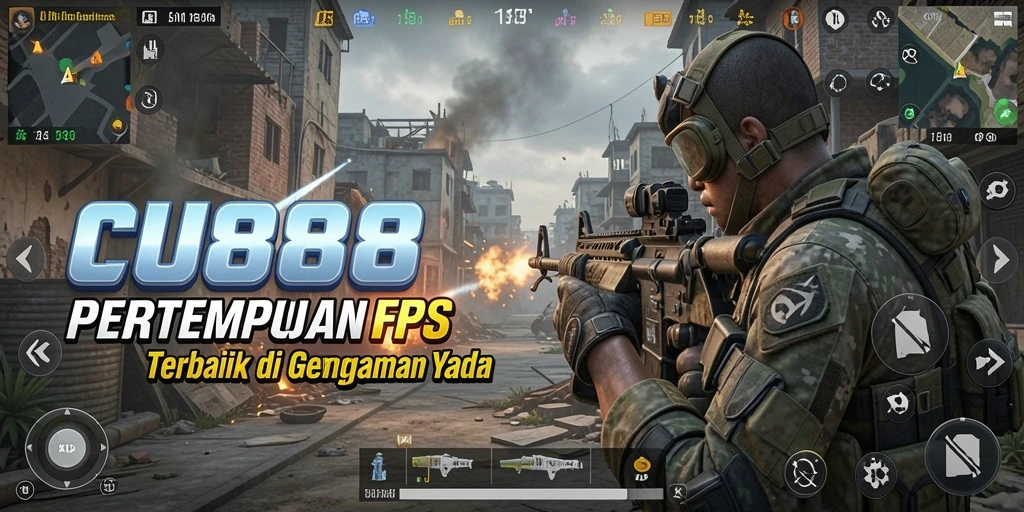 Tampilan gameplay seru di <strong>CU888</strong> dengan aksi tembak-menembak intens.