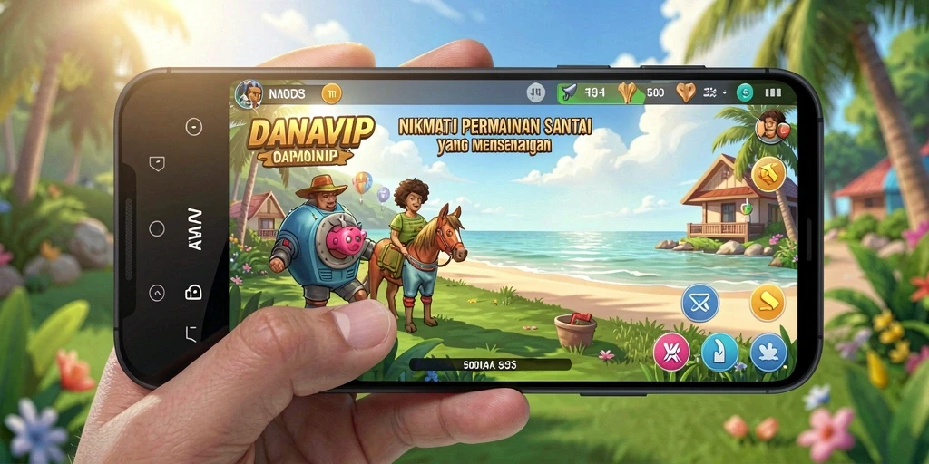 Tampilan gameplay santai dan menyenangkan di DANAVIP.