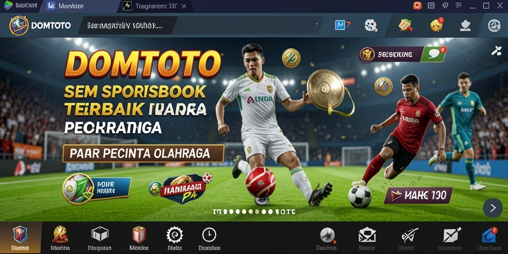Tampilan gameplay Sportsbook yang menarik dan interaktif di DOMTOTO.