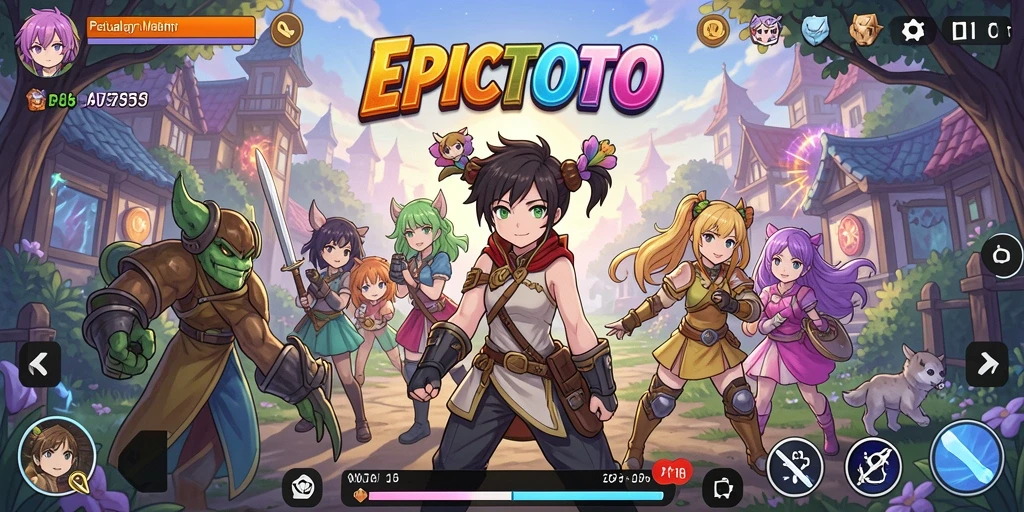 Screenshot EPICTOTO menampilkan pertarungan seru dalam dunia Anime.