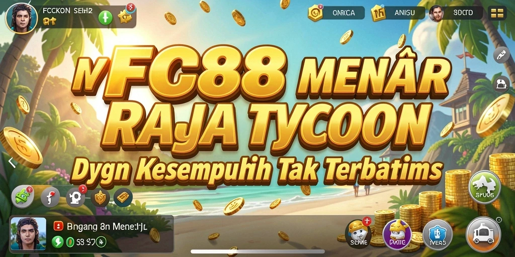 Tangkapan layar utama FC888 menunjukkan gameplay menarik dalam membangun kerajaan bisnis.