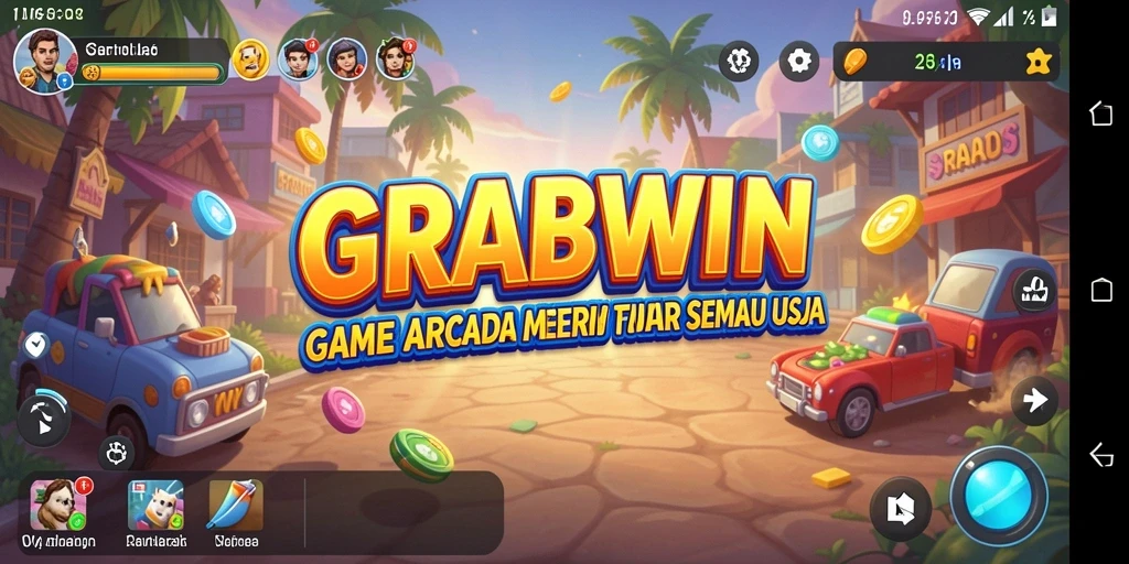 Screenshot gameplay menampilkan aksi seru dalam GRABWIN.