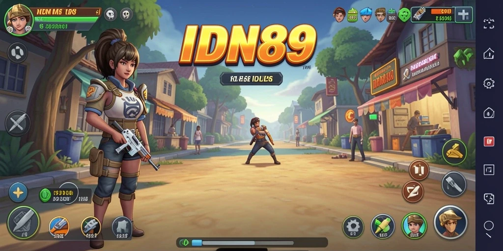 Screenshot utama IDN89 menampilkan gameplay santai dan interaktif.