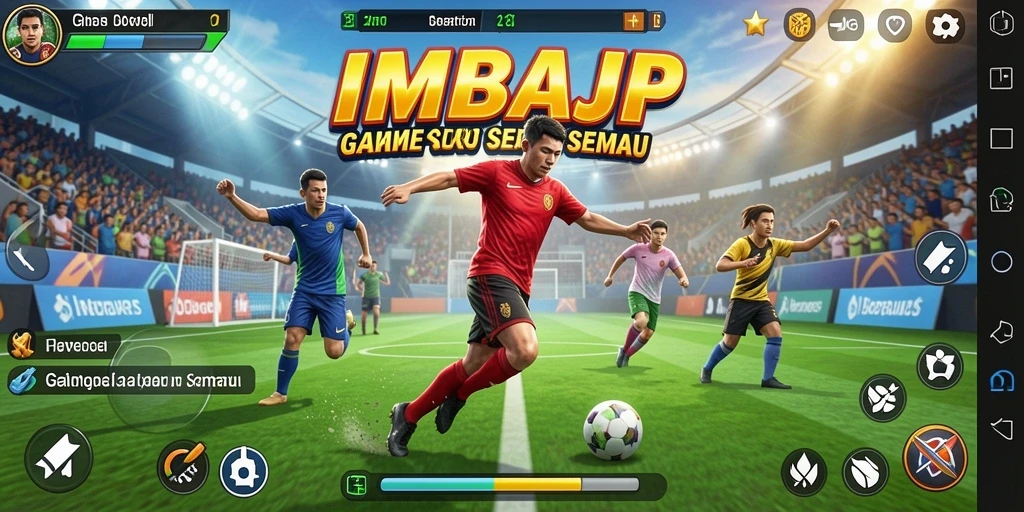 Gameplay seru dari IMBAJP yang menampilkan aksi olahraga mendebarkan.