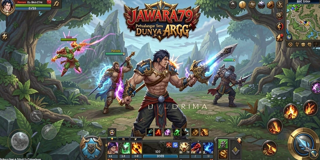 Screenshot utama JAWARA79 menampilkan aksi pertempuran yang mendebarkan.