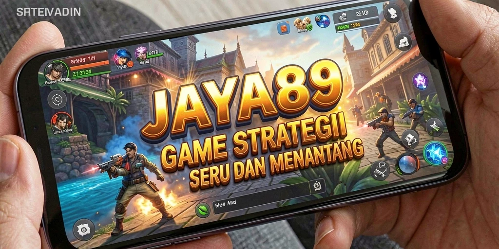 Screenshot gameplay JAYA89 menunjukkan pertempuran seru antar kerajaan.
