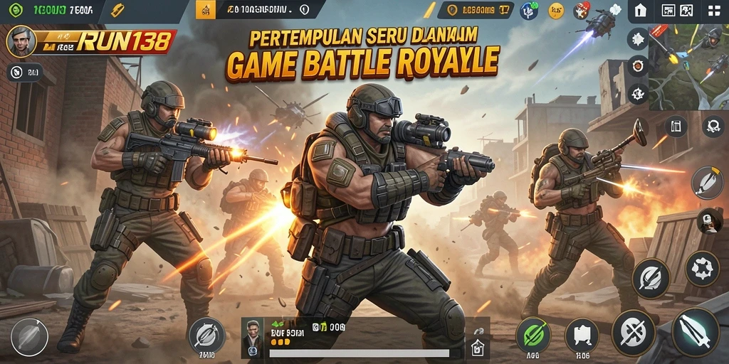 Screenshot gameplay KARUN138 dalam aksi Battle Royale.