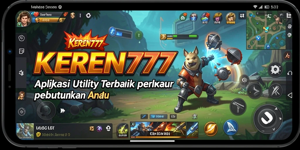Tampilan antarmuka pengguna KEREN777 yang sederhana dan praktis.