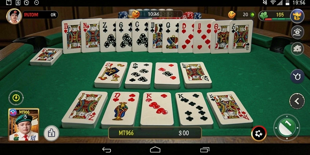 Tampilan menarik dari gameplay MT966 saat bermain Domino.