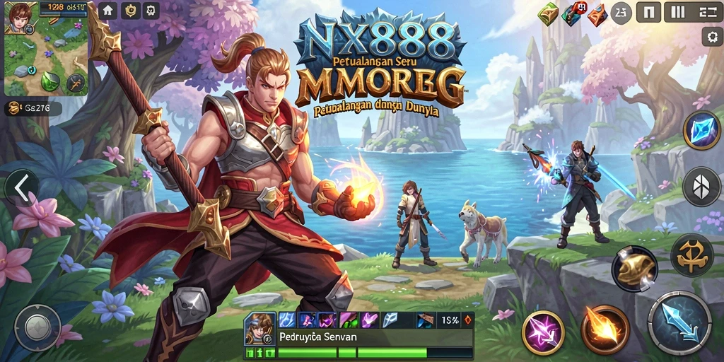 Gameplay seru dan menegangkan di dunia MMORPG NX888.