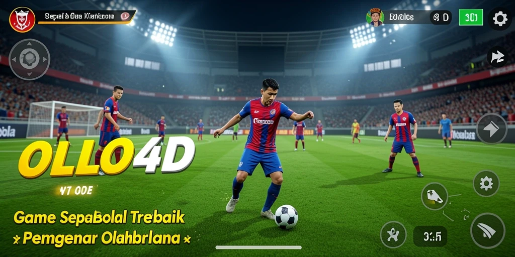 Tampilan dinamis dan seru dalam gameplay Sepak Bola OLLO4D.