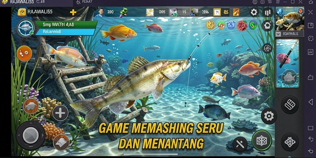 Tangkapan ikan yang mendebarkan dalam RAJAWALI55.