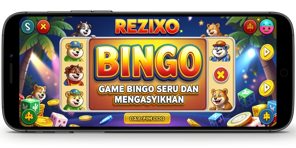 Tampilan gameplay seru dalam permainan Bingo REZIXO.