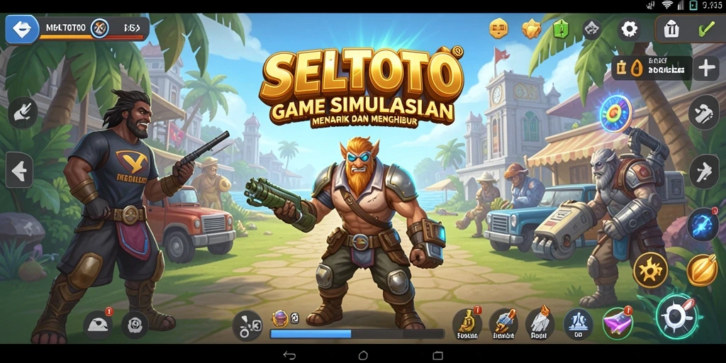 Tampilan utama gameplay SELTOTO dengan elemen simulasi yang menarik.
