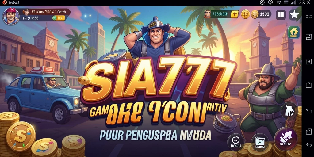 Screenshot utama SIA777 menampilkan gameplay yang dinamis dan menarik perhatian.