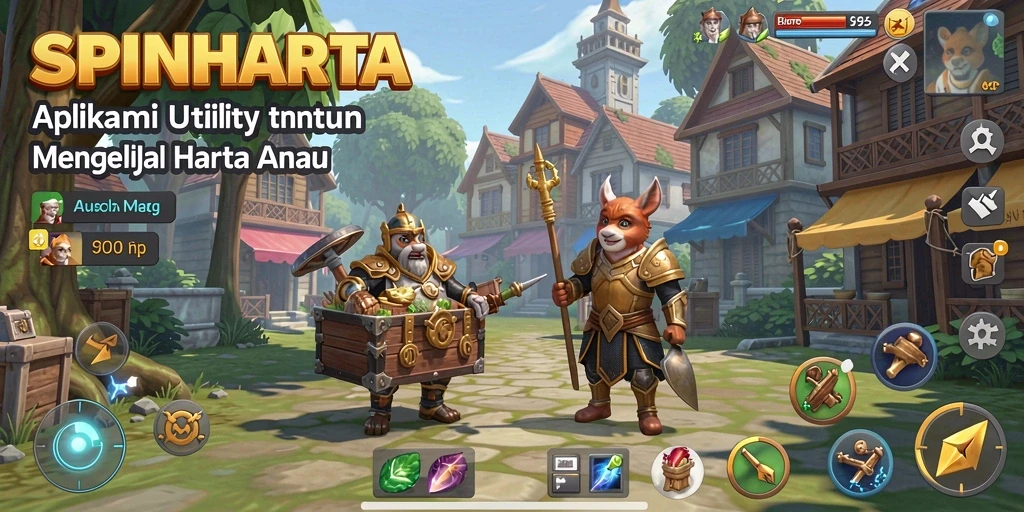 Tampilan intuitif aplikasi SPINHARTA dengan akses mudah ke fitur penting.
