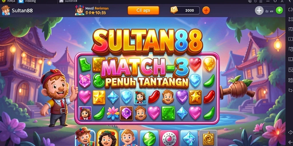 Tangkapan layar gameplay yang seru dari SULTAN88 dengan tantangan Match-3.