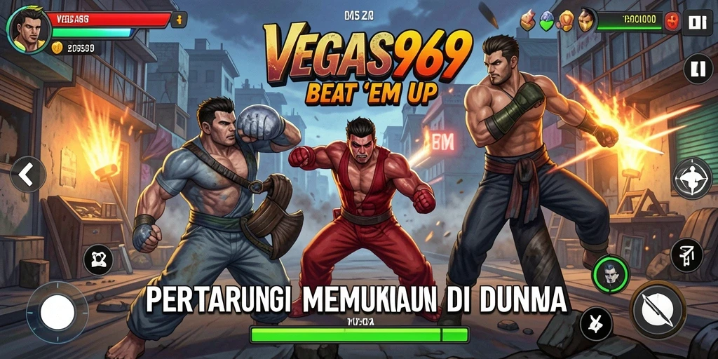 Tangkapan layar menampilkan aksi pertarungan seru di VEGAS969.